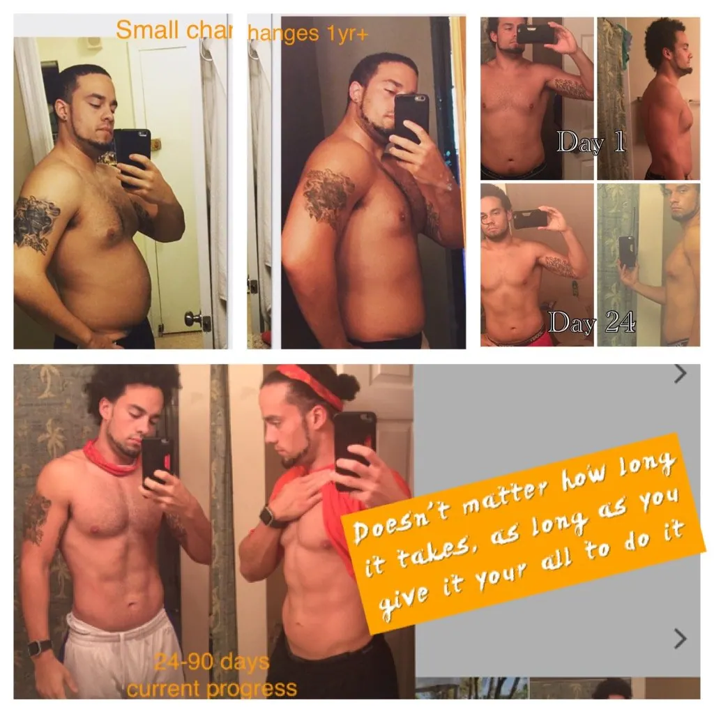 Coach Martin Rosa Kiefer year-plus transformation progress collage - Hive Fitness Journey founder, Woodstock, GA