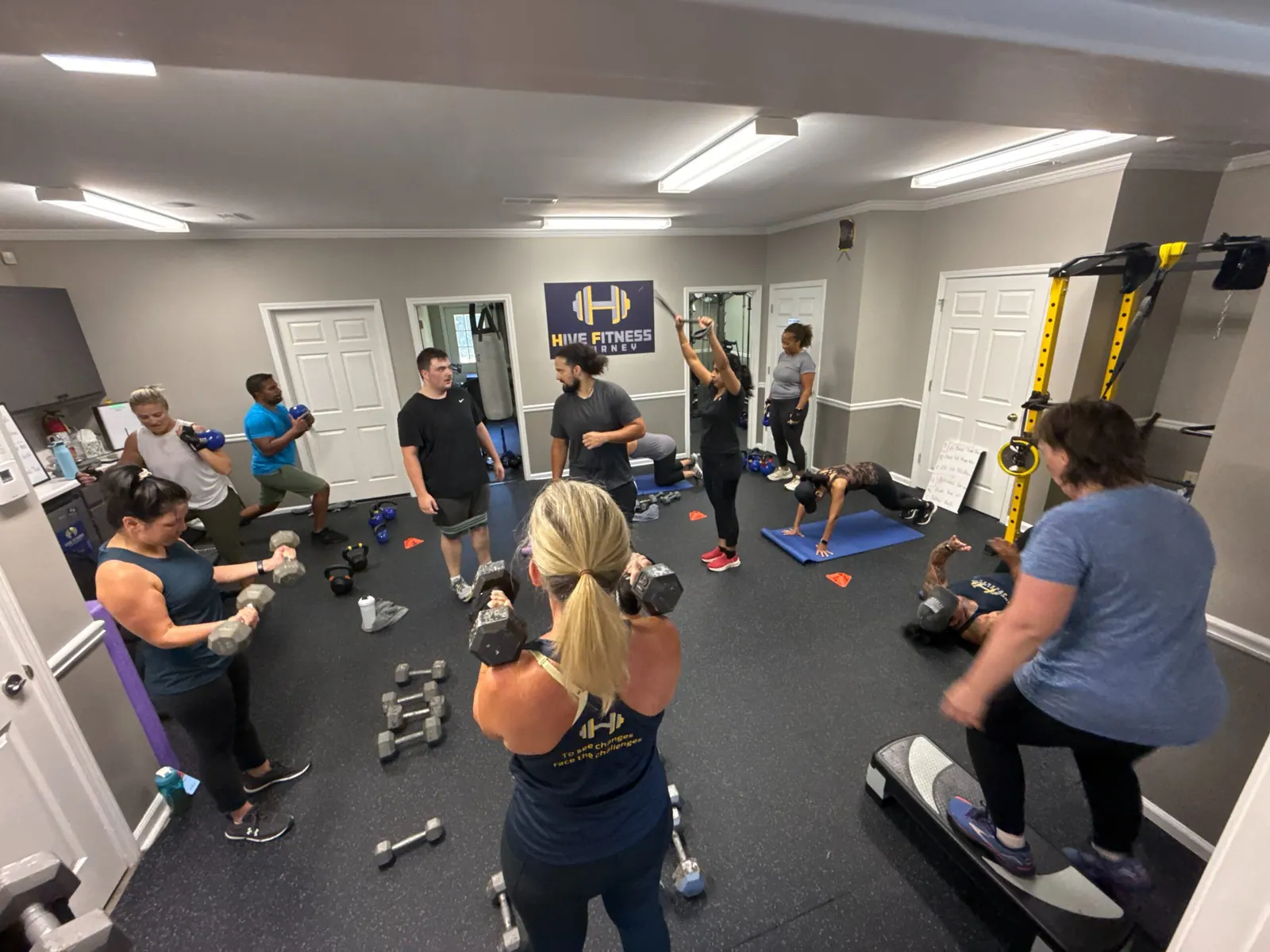 Coach-led group coaching in action at Hive Fitness Journey, Woodstock, GA