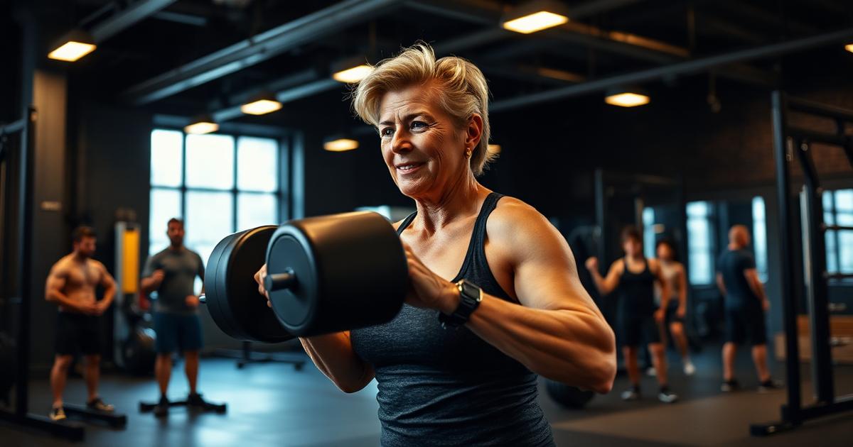 Woman over 50 strength training at Hive Fitness Journey studio in Woodstock, GA